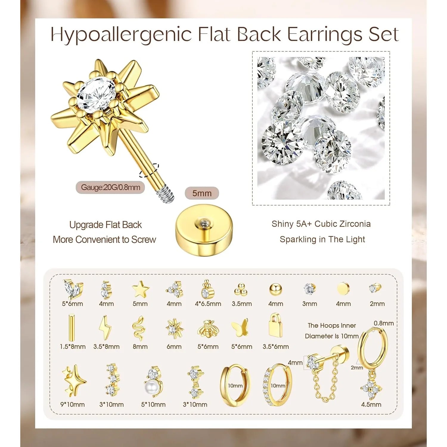 SORI STYLE Bobisty Stud Hoop Earrings — detail close-up