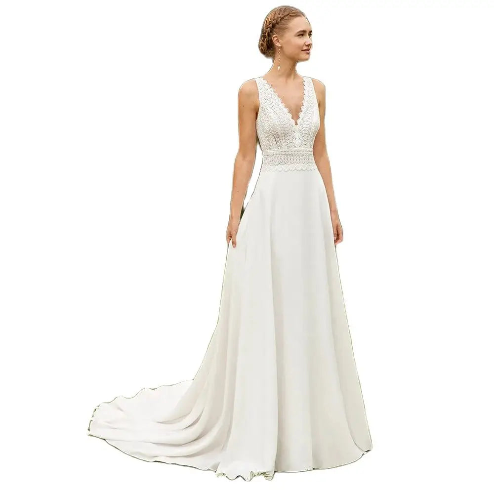 Envy NYC Envy NYC Summer Boho Wedding Dress — lifestyle worn / used context