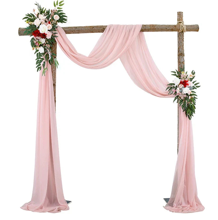 Perfecsy Wedding Arch Drape Chiffon Fabric Draping Curtain Drapery Wedding Birthday Party Decor Draping Ceremony Reception Ha