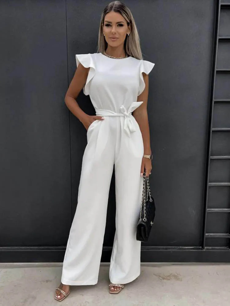 Envy NYC Envy NYC Summer Vintage Short Sleeve Wide Leg Jumpsuit — product category context