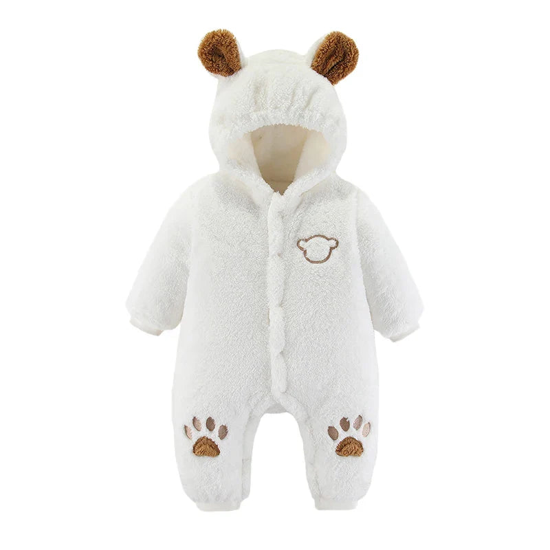 SORI STYLE Winter Hooded Baby Romper with Cute Ears — feature highlight