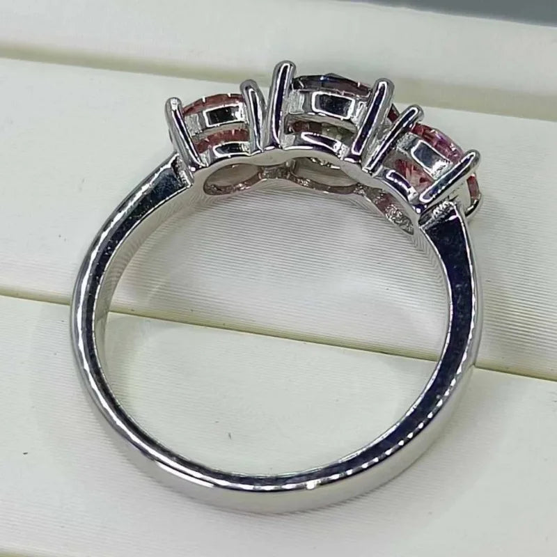 MyClosetAid 2CT Moissanite Ring VVS1 Lab Diamond Solitaire Ring — side view