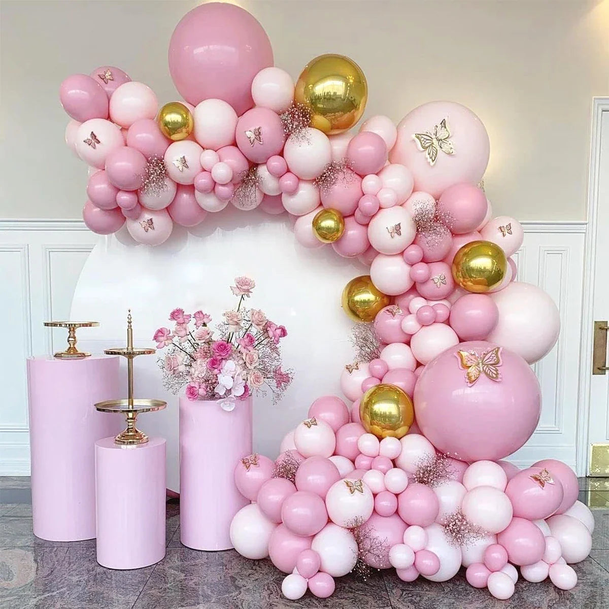 Perfecsy Purple Butterfly Balloons Garland Arch Kit Latex Ballon Birthday Party Decor Kids Adult Wedding Baloon Baby Shower D