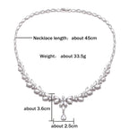 Envy NYC Brilliant Zirconia Leaf Necklace, Earrings & Bracelet Set — lifestyle worn / used context