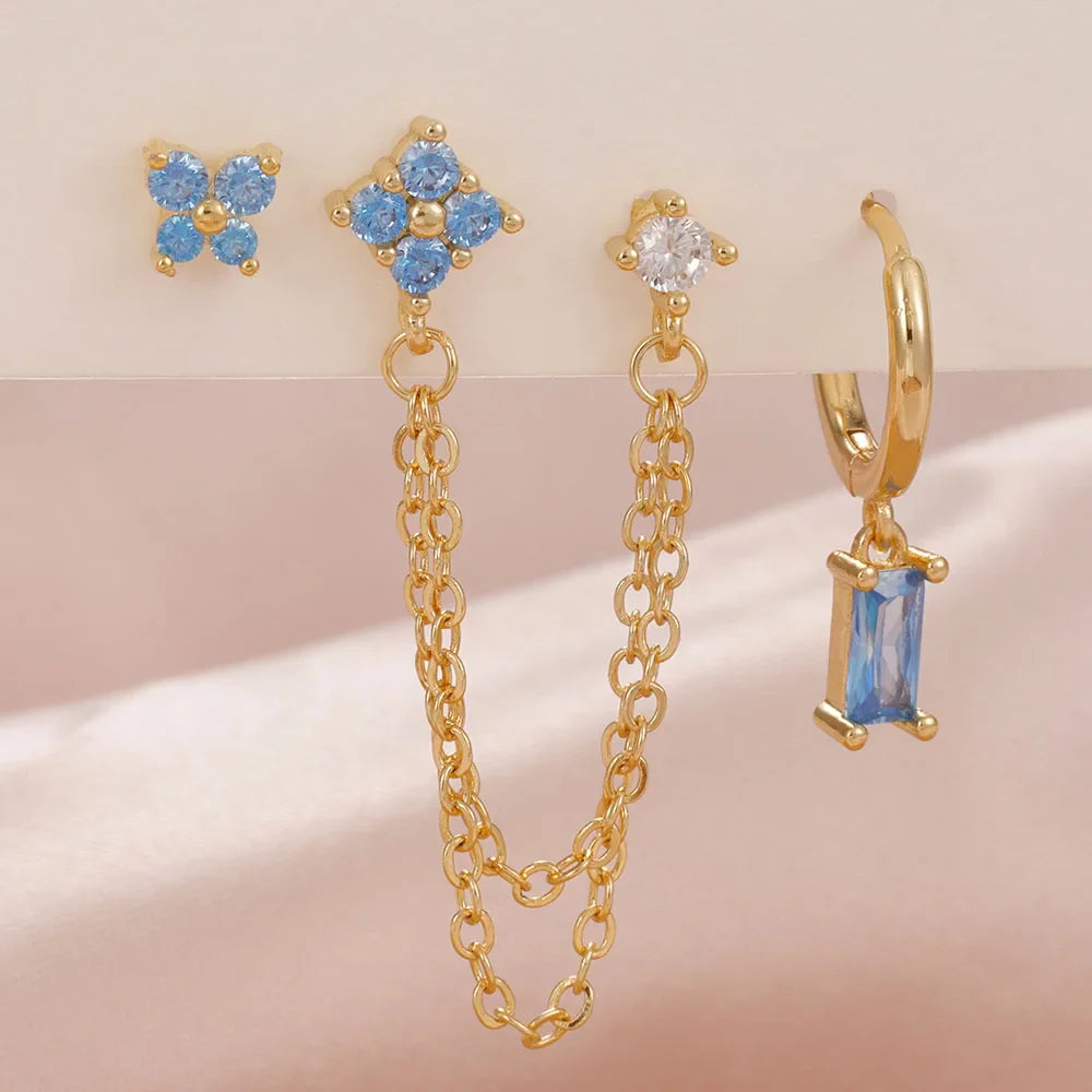 SORI STYLE Zodiac Birthstone Earrings Set for Everyday Celestial Style — lifestyle context