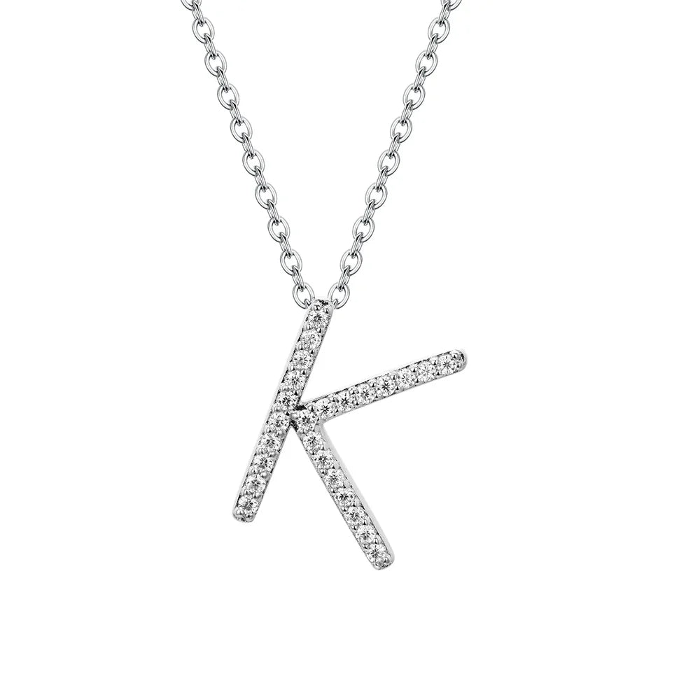 VVS1 D Moissanite Letters Pendant Necklace