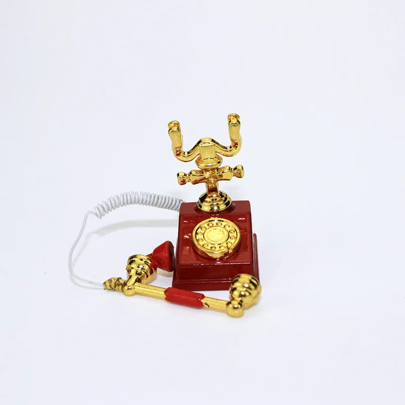 Perfecsy ZAKKA Miniatures Study Bookcase Home Decor Cute Cartoon Cat Retro Desk Gramophone Ornament Crafts Dollhouse Accessor