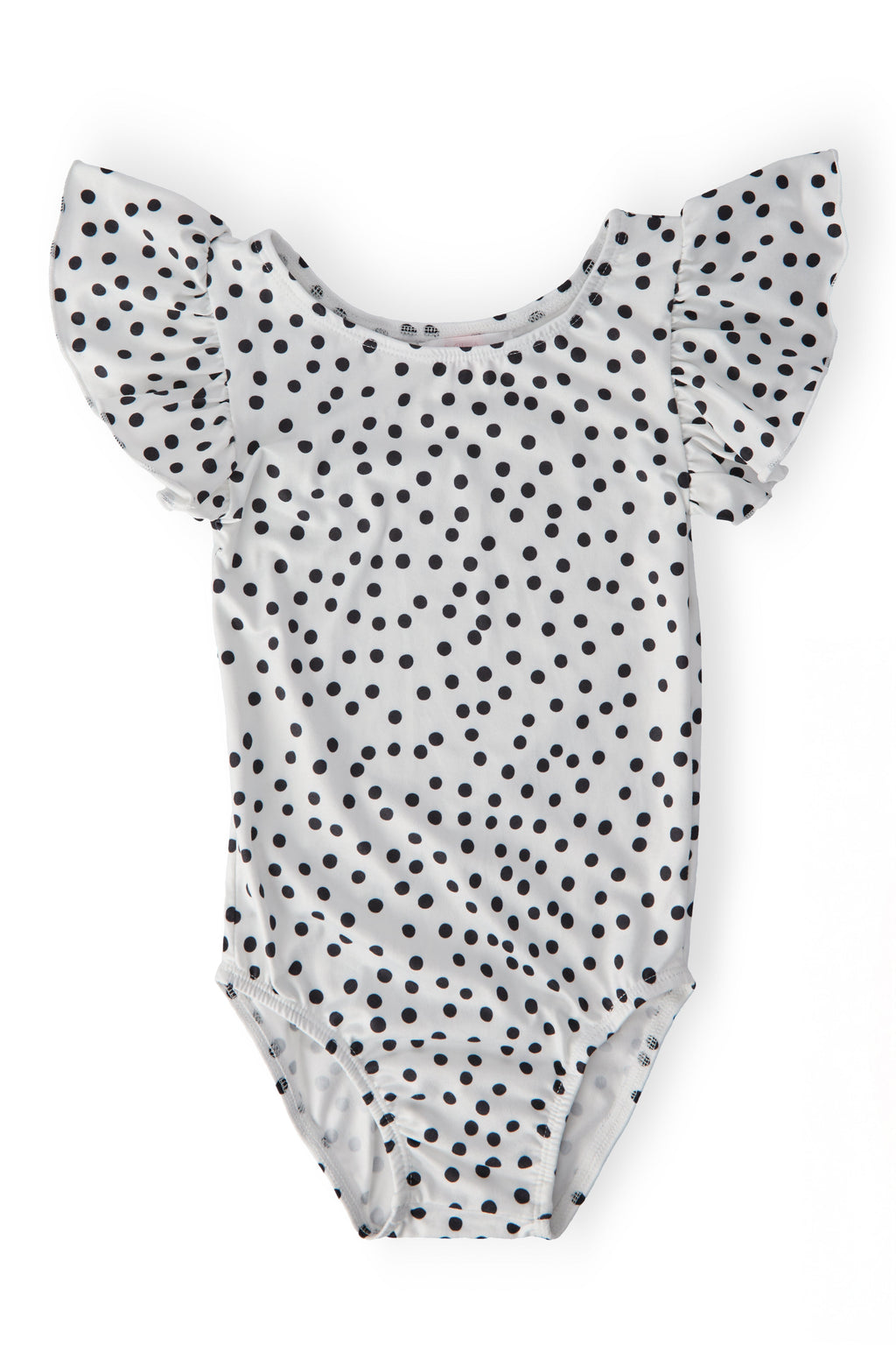 Mila & Rose ® Scattered Dot S/S Flutter Sleeve Leotard — main product shot