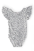 Mila & Rose ® Scattered Dot S/S Flutter Sleeve Leotard — main product shot