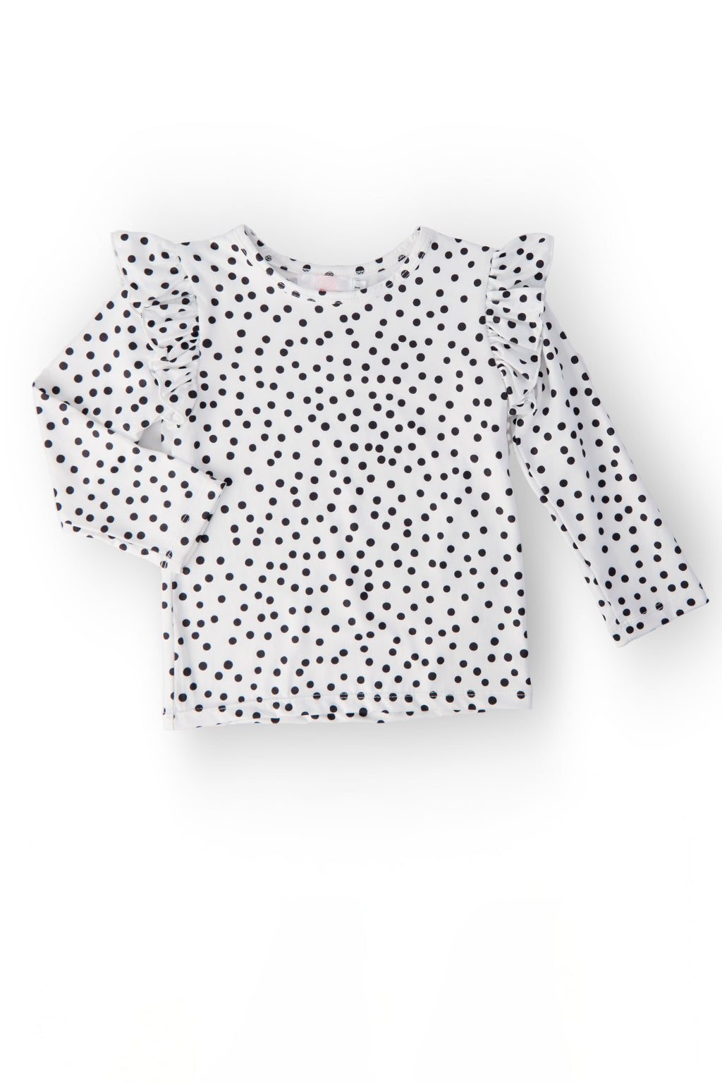Mila & Rose ® Scattered Dot L/S Ruffle Tee — main product shot