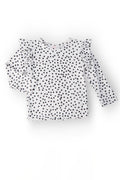 Mila & Rose ® Scattered Dot L/S Ruffle Tee — main product shot