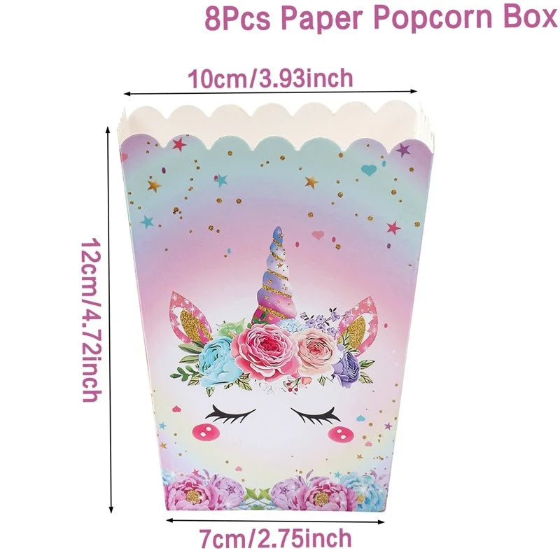 Perfecsy Unicorn Party Disposable Tablecloth Unicorn Birthday Party Decoration Girl Disposable Tableware Tablecloth Girls Bab