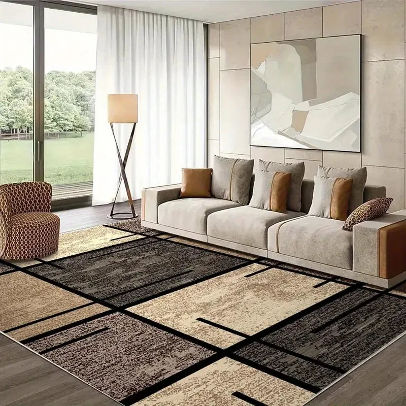 Perfecsy VIKAMA Geometric Rug Lightweight And Easy To Clean Home Area Rug, Suitable For Living Room, Bedroom, Office Home Dec