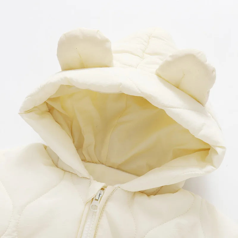 SORI STYLE Warm Winter Baby Romper Bear Jumpsuit — back view