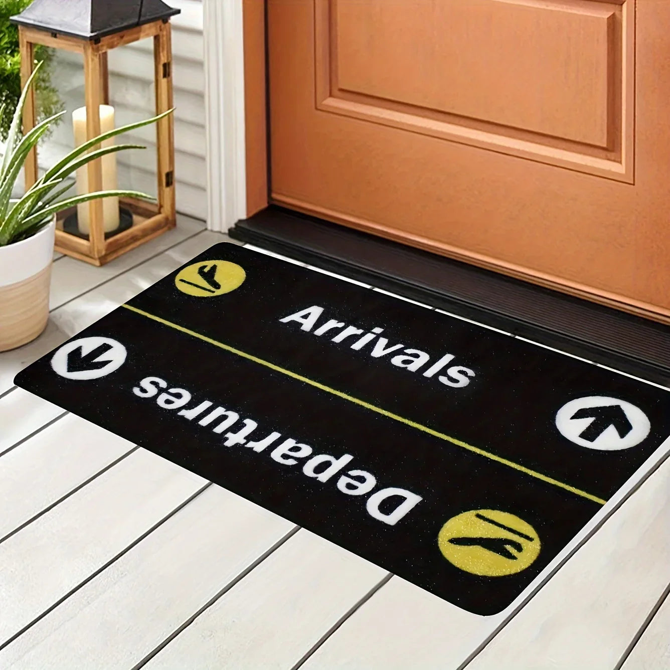 Perfecsy VIKAMA Minimalist Airplane Parking Sign Pattern Rug Living Room, Bedroom, Entryway Doormat Soft and Comfortable Home