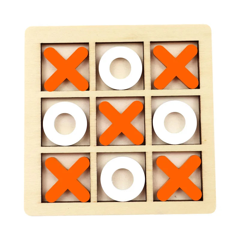 Perfecsy Wooden Tic Tac Toe Puzzle Game for Two Players Interactive Logic & Strategy Board Game Family Party Birthday Boys & 