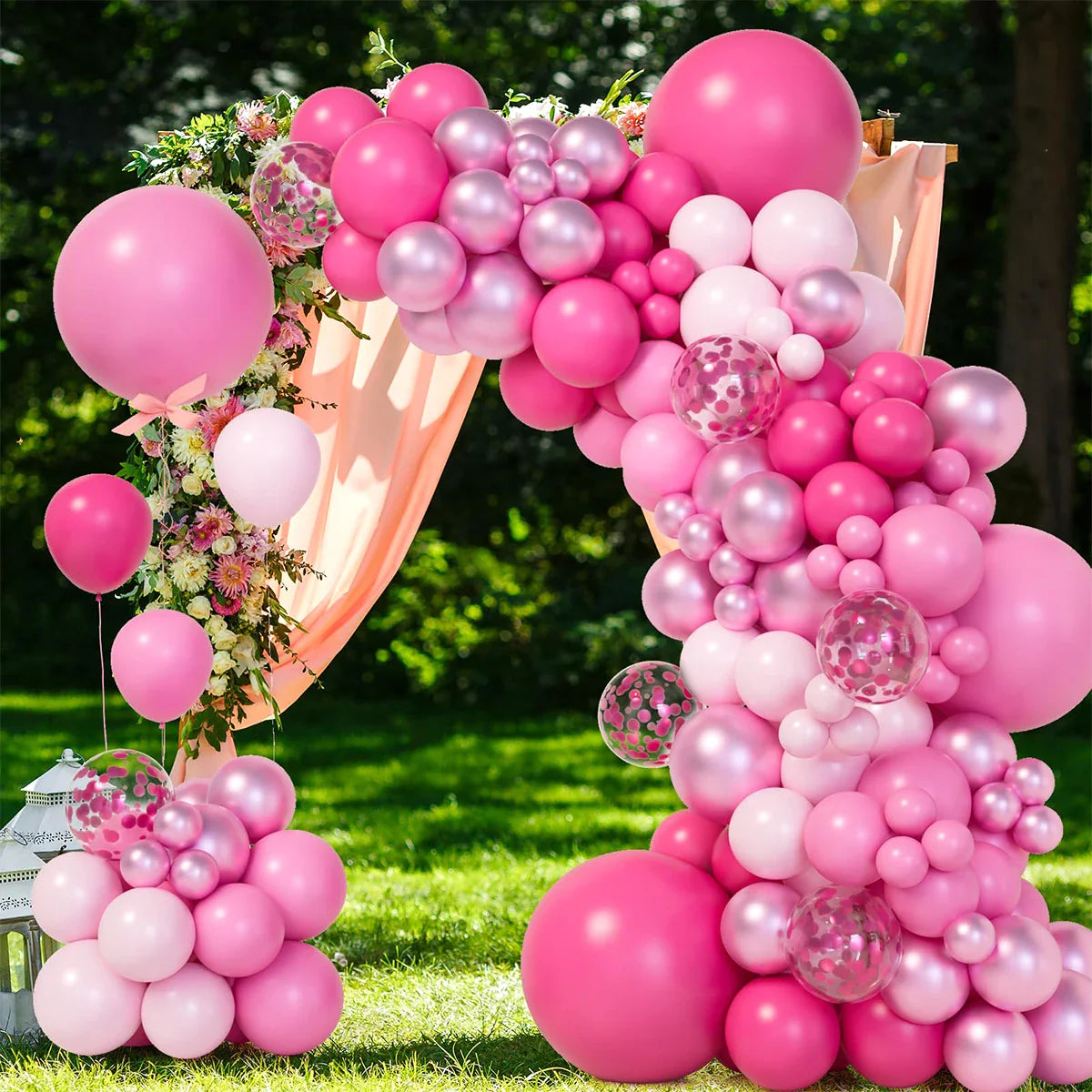 Perfecsy Pink Red Balloon Garland Arch Kit Happy Birthday Party Decoration Kids Wedding Birthday Balloon Latex Baloon Baby Sh