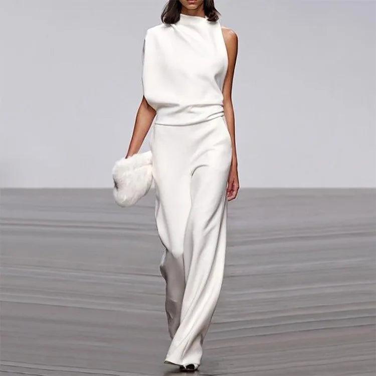 Envy NYC Summer Sleeveless Collar Jumpsuit