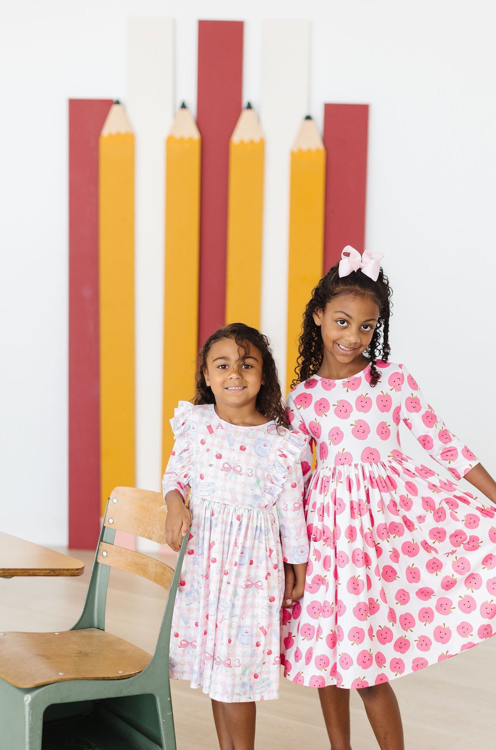 Mila & Rose ® School Days 3/4 Ruffle Twirl Dress — size reference
