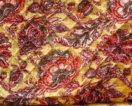 Darn Good Yarn Quilted Cotton Tote — fabric or material detail