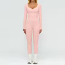 Women's Yoga Set 2 Piece Tracksuit Long Sleeve Sportswear