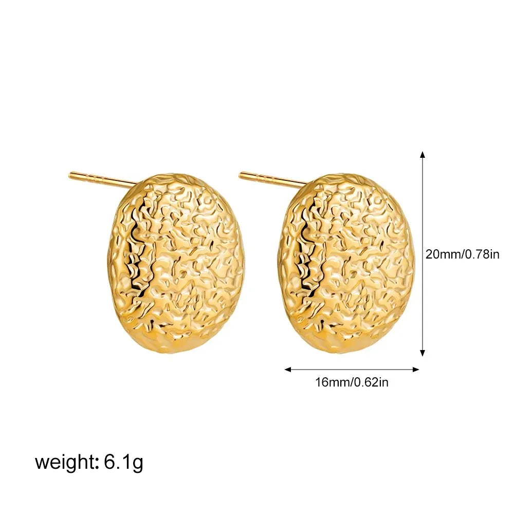 SORI STYLE Three-Layer Textured Knot Earrings for Women — detail close-up