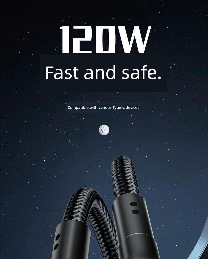 Double-Headed Typec Data Cable Mobile Phone Computer Car Universal Male-to-Male CTOC Flash Charging Cable 2 M Long Fast Charging