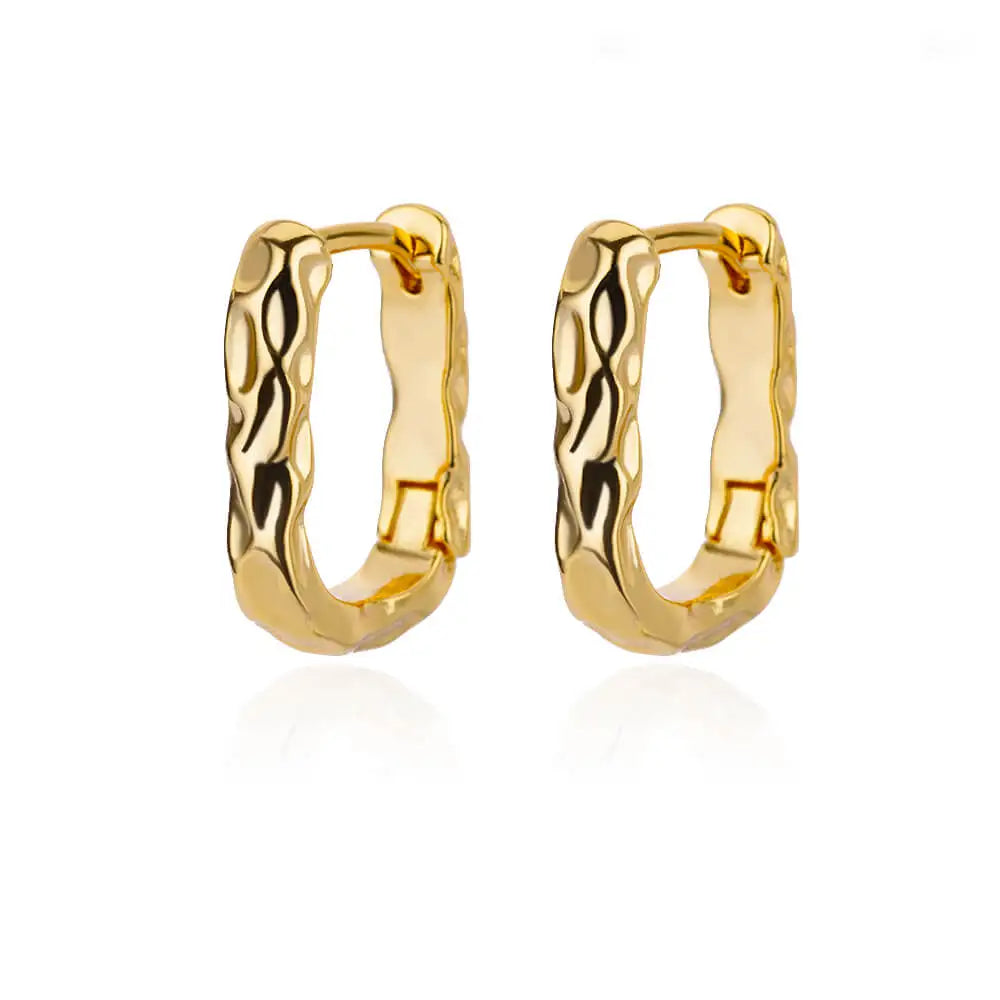 SORI STYLE Minimalist Star Hoop Earrings for Everyday Elegance — product on model