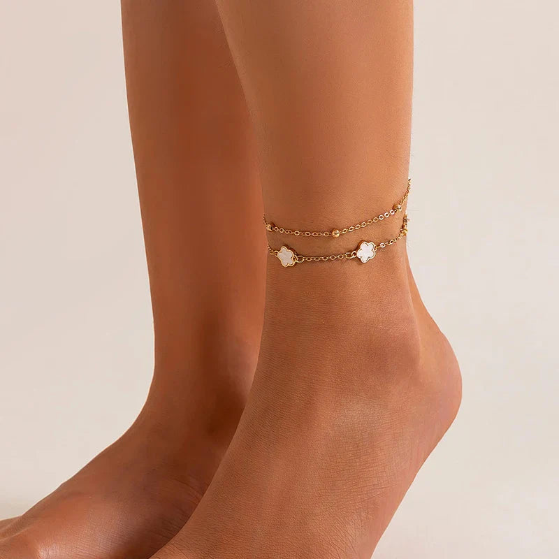 Envy NYC Envy NYC Clover Anklet Braclet — lifestyle worn / used context