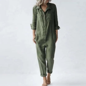 Envy NYC Lili Linen Vintage Jumpsuit