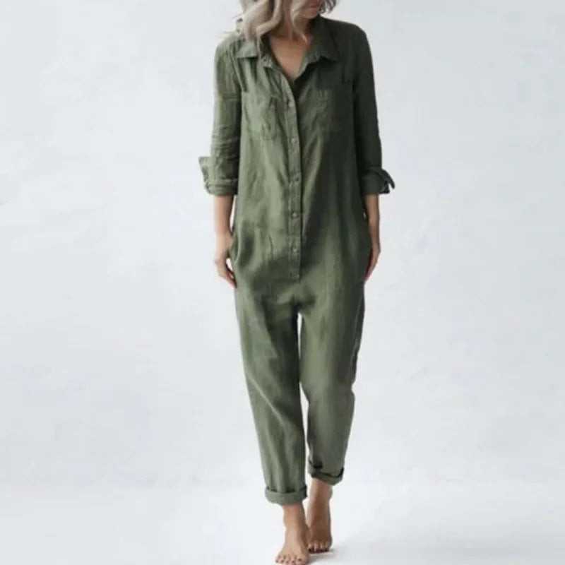 Envy NYC Envy NYC Lili Linen Vintage Jumpsuit — main product shot