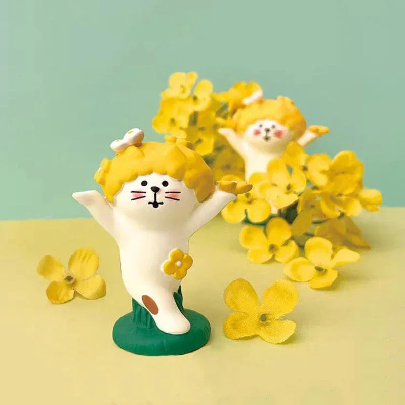 Perfecsy Spring-flowering Scene Decorate Home Decoration Garden Farm Scene Series Bookshelf Decoration Set Children's Toy Dol