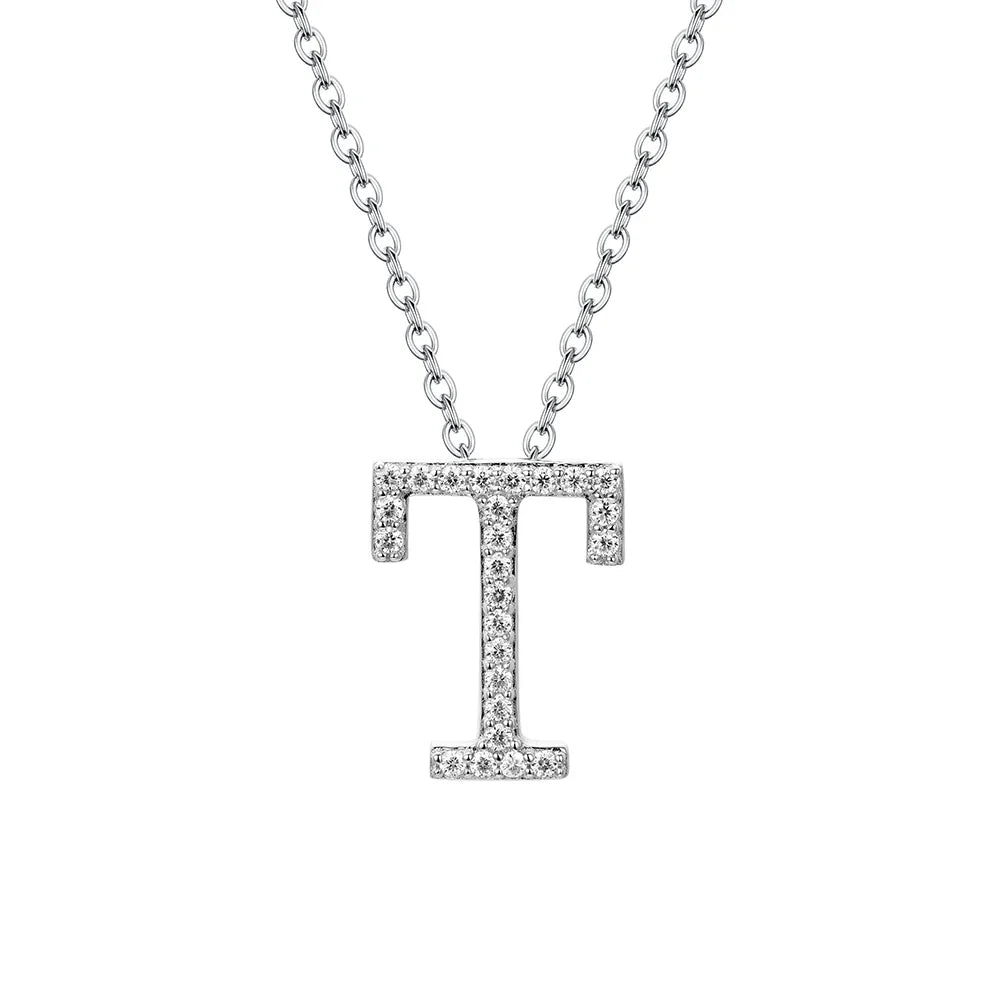 SORI STYLE VVS1 D Moissanite Letters Pendant Necklace for Women — back view