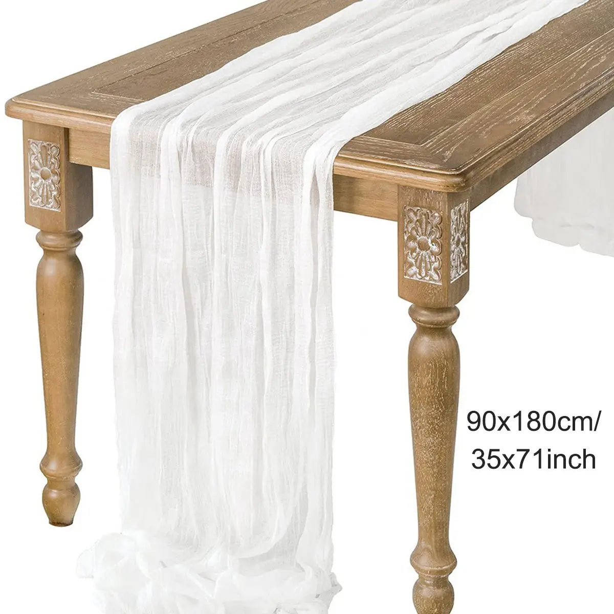 Perfecsy Semi-Sheer Gauze Table Runner Sage Cheesecloth Table Setting Dining Vintage Wedding Party Christmas Banquets Arches 