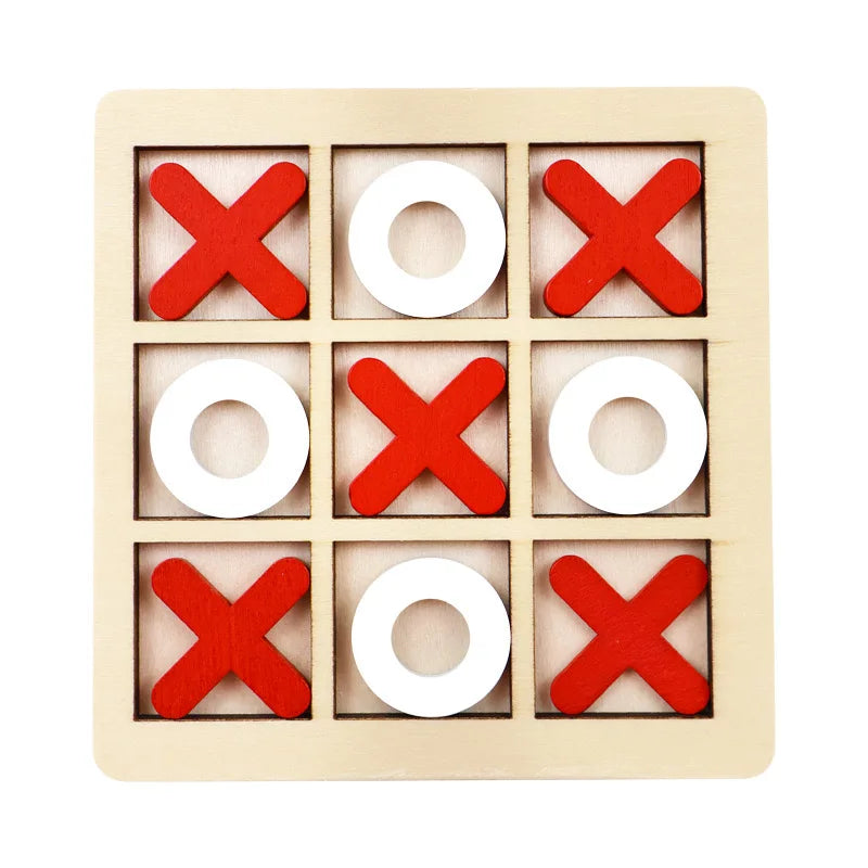 Perfecsy Wooden Tic Tac Toe Puzzle Game for Two Players Interactive Logic & Strategy Board Game Family Party Birthday Boys & 