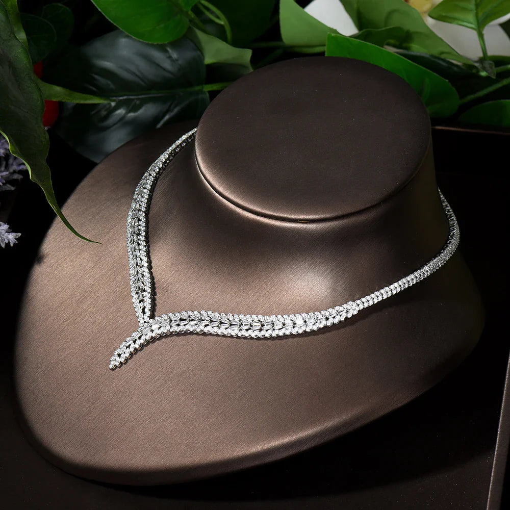 Envy NYC Envy NYC Breathtaking CZ Bridal Jewelry Set — lifestyle worn / used context