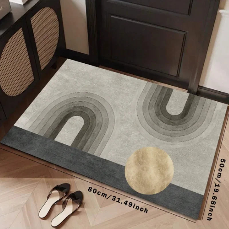 Perfecsy VIKAMA Minimalist Line Rug, Entrance Hallway Doormat, Kitchen And Bathroom Door Mat Stain-Resistant And Easy-Clean H