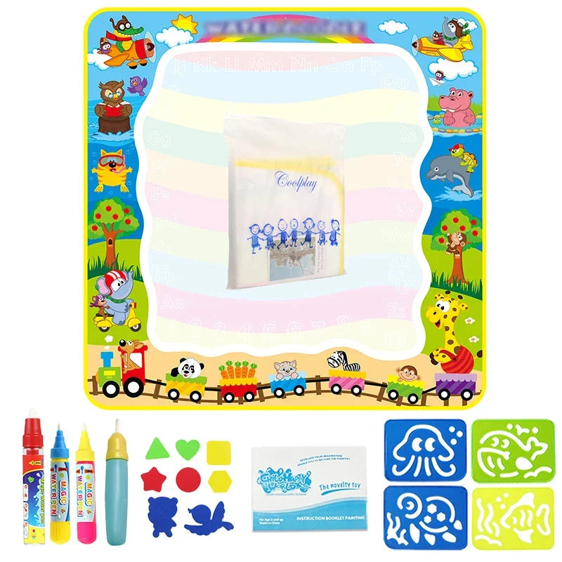 Magic Water Drawing Mat Coloring Doodle Mat with Magic Pens Educational Toys  Painting Board Montessori Toys for Kids Gifts