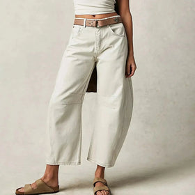 Women's Y2K Baggy Mid-Waist Wide-Leg Jeans – 90s Streetwear Vibe