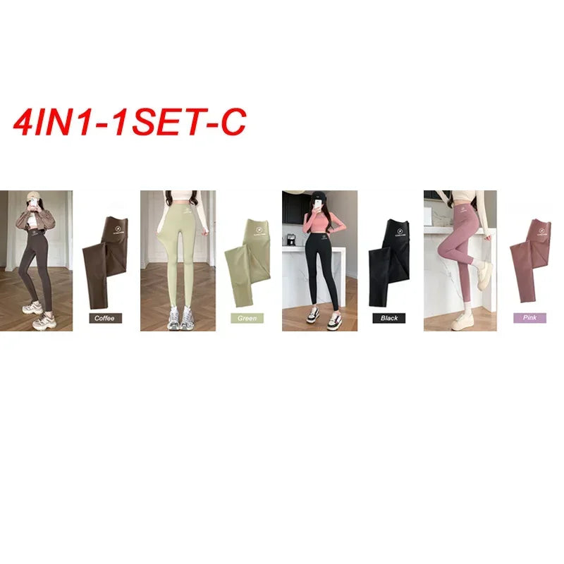 M-XL Shark pants women wear spring  autumn winter thin high-waisted belly lift hip yoga tights small feet black leggings