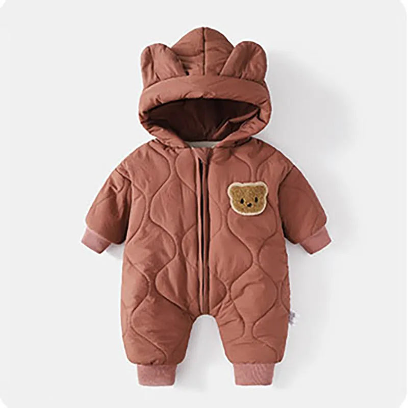 SORI STYLE Warm Winter Baby Romper Bear Jumpsuit — feature highlight