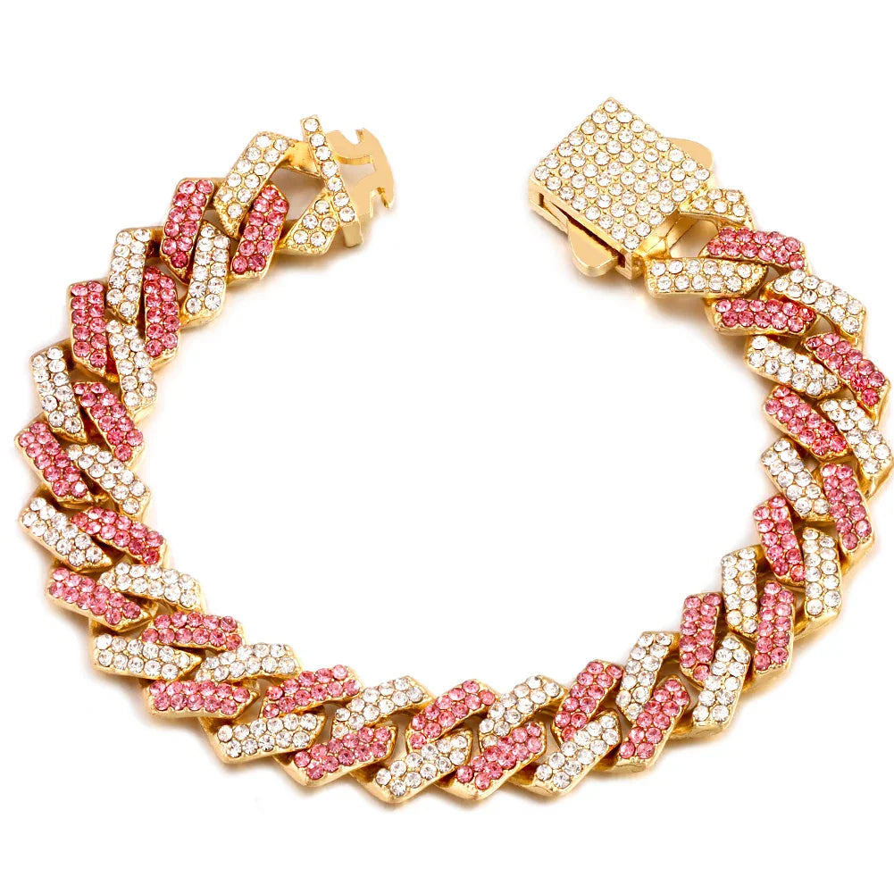 SORI STYLE 14MM Cuban Link Chain Bracelet — color detail