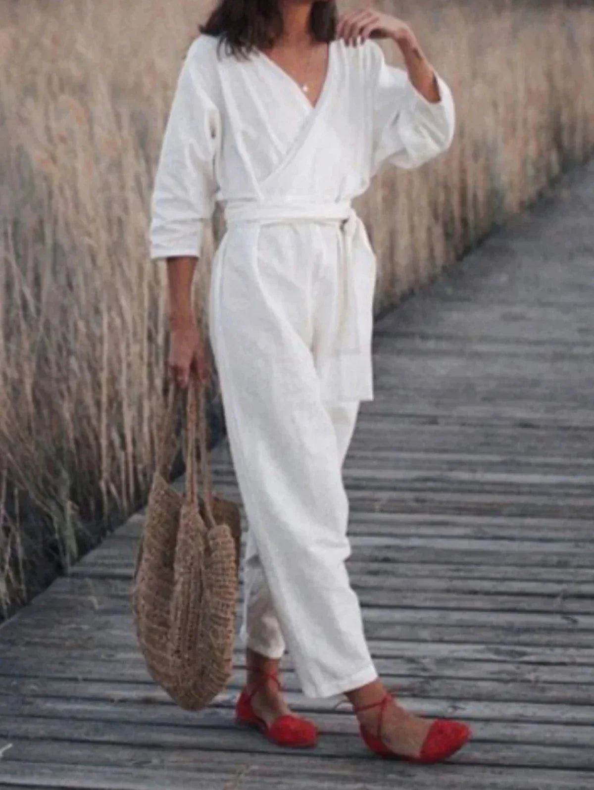 Envy NYC Envy NYC Casual Women's Jumpsuit — construction detail