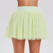 Puffy Tennis Skirt Quick Dry High Waist Tutu Badminton Skort With Pocket