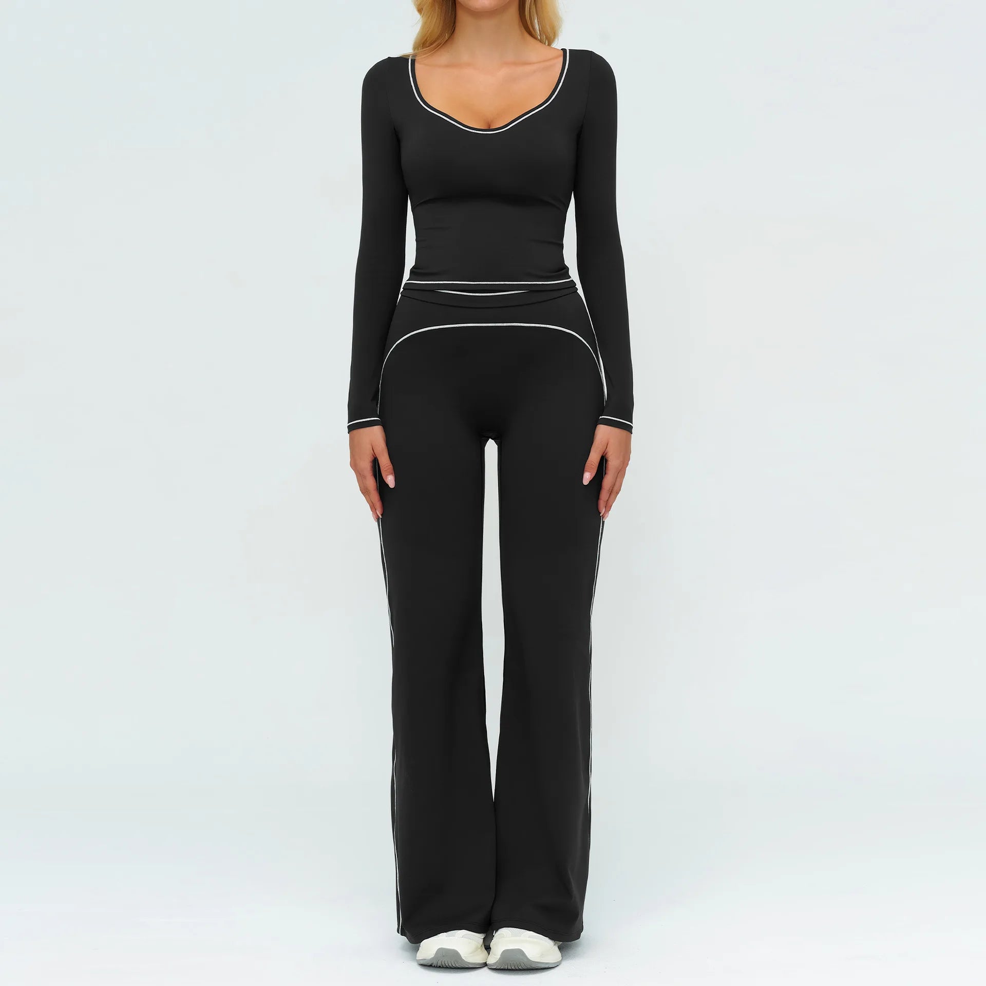 Women's Yoga Set 2 Piece Tracksuit Long Sleeve Sportswear