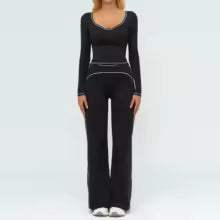 Women's Yoga Set 2 Piece Tracksuit Long Sleeve Sportswear
