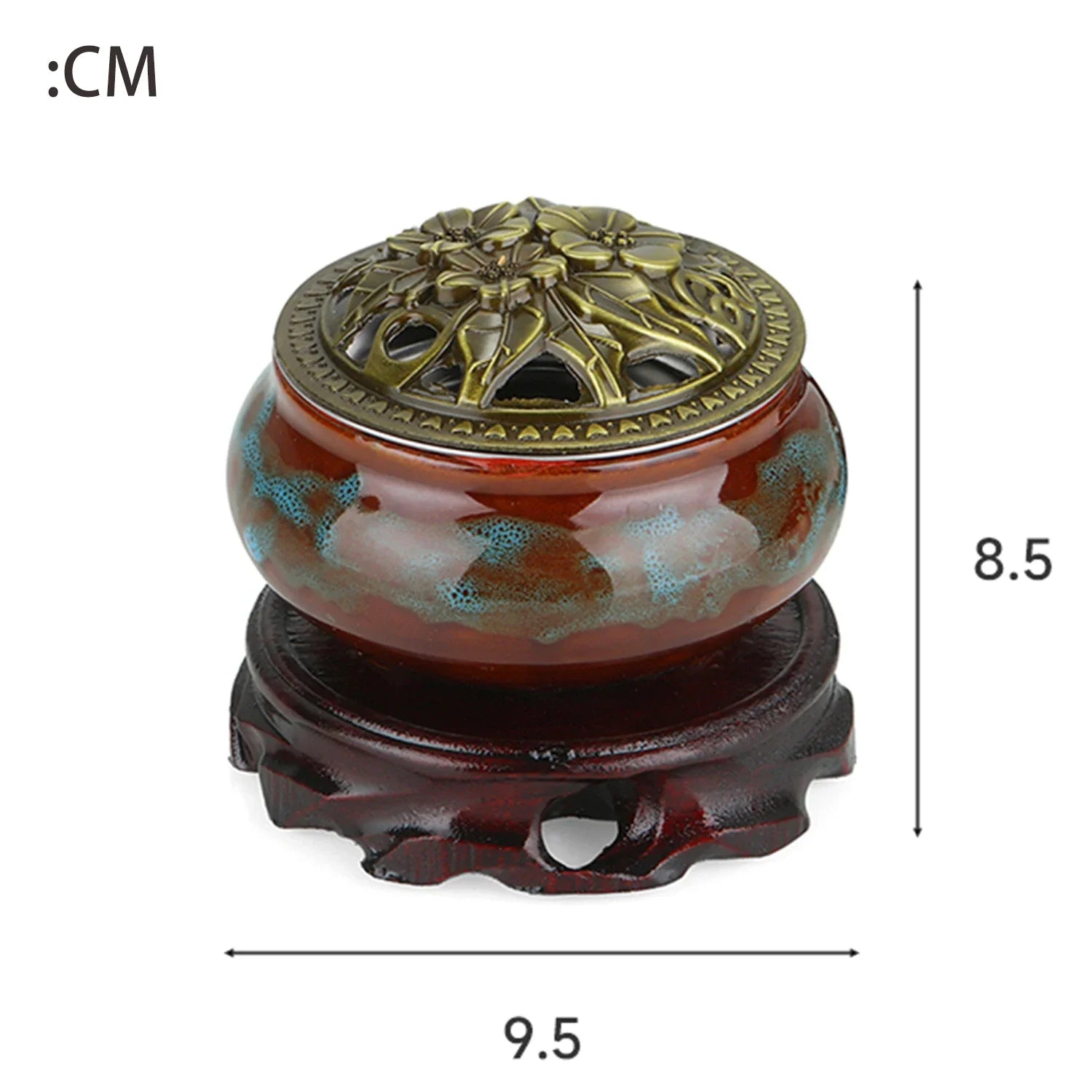 220V Electronic Incense Burner Ceramic Essential Oil Burner Timing Adjustable Temperature Sandalwood Agarwood Incense Burner