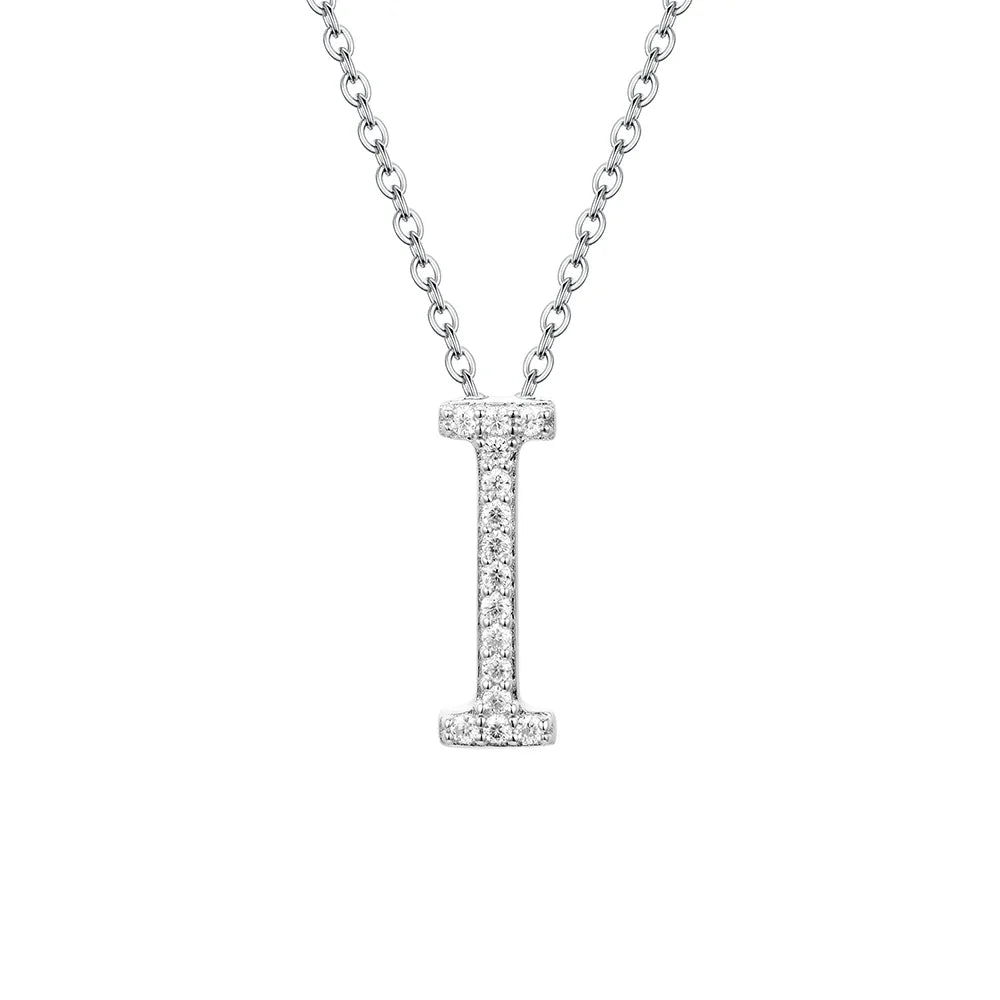 SORI STYLE VVS1 D Moissanite Letters Pendant Necklace for Women — back view
