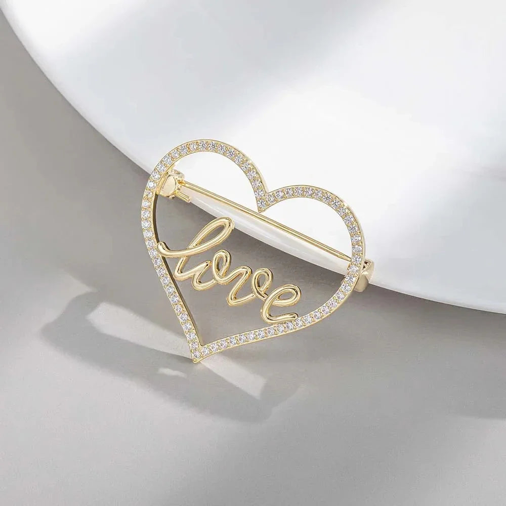 Envy NYC Croissant Brooch Plated Metal