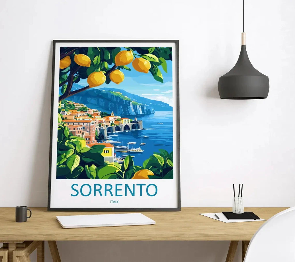Sorrento Lemon Tree Lemon Fruit Wall Art Prints Canvas Painting Poster Picture For Living Bed Room Home Decor